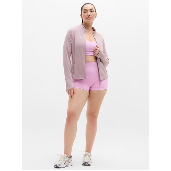 Athleta Jackets & Blazers - Athleta Salutation Jacket Blush Pink Size 2X Full Zip Yoga Activewear